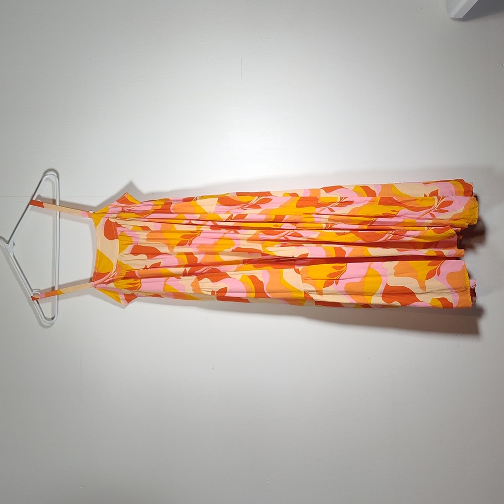 ATL Abel the Label sunset colorful tiered boho maxi dress S - Picture 4 of 13